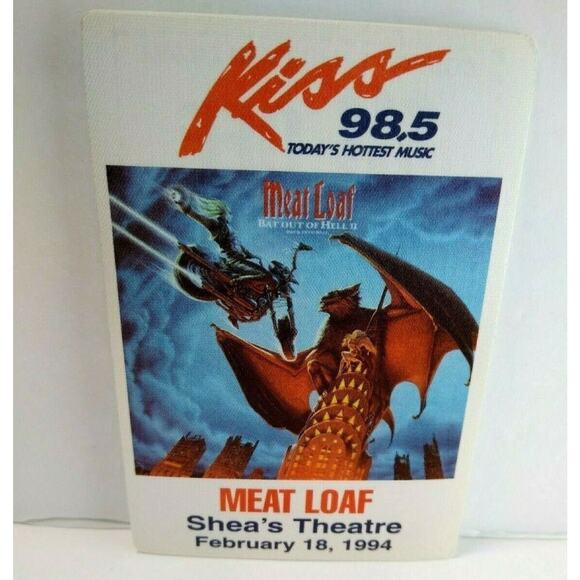 Meat Loaf Backstage Pass Bat Out Of Hell II 1994 Concert Tour Shea's Theatre - Picture 2 of 5